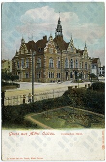 Německý dům v Moravské Ostravě, před r. 1918, Zdroj: Archiv města Ostravy, Sbírka fotografií