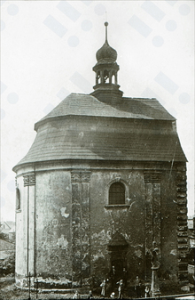 Fotografie kaple sv. Lukáše, fotoarchiv Ostravského muzea.