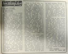Článek I. Kubíčka v Nové svobodě z 13. 9. 1968, který zapříčinil jeho zatčení. 