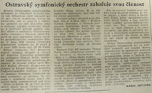 Článek v deníku Nová svoboda z 4. 5. 1954