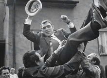 Vítězslav Mácha po návratu z olympijských her v Mnichově v roce 1972. Zdroj: Archiv města Ostravy, Sbírka fotografií.