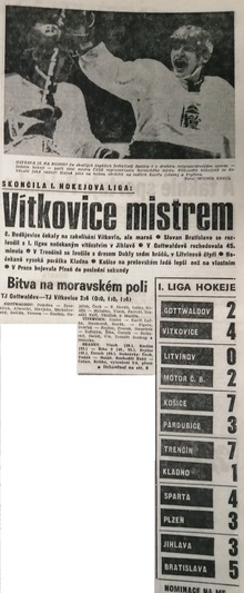 Článek v deníku Československý sport z 16. 3. 1981.