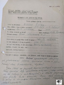 Zdroj: Sbírkový dokument Historického oddělení Moravského zemského muzea (Evidenční list Václava Žilky, HO MZM, inv. č. S 11 096.jpg) 