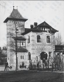 Restaurace v areálu střelnice kolem r. 1900 Zdroj: Archiv města Ostravy, Sbírka fotografií
