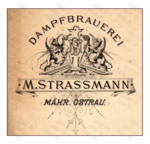 Hlavička úřední korespondence Strassmannova pivovaru (Archiv města Ostravy)