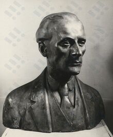 Augustin Handzel (1886–1952), busta ostravského sochaře a prvního předsedy Moravsko-slezského sdružení výtvarných umělců. Zdroj: Archiv města Ostravy
