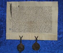 Smlouva mezi olomouckým biskupem Dětřichem a těšínským knížetem Měškem a jeho bratrem Boleslavem z roku 1297.