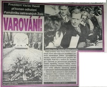 Článek ve Večerníku moravskoslezském z 19. 10. 1994