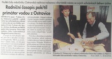 Článek v deníku Moravskoslezský den ze 7. dubna 1997 o křtu...