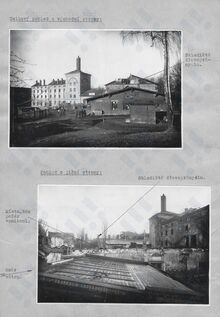 Fotodokumentace areálu bývalého pivovaru v Radvanicích po požáru v roce 1946. Zdroj: Archiv města Ostravy, Okresní soud Slezská Ostrava.