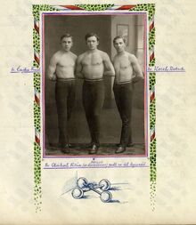Vilém Otáhal (uprostřed), Zdroj: kronika TJ Sokol Kunčice