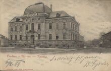Pohlednice z přívozskou radnicí z roku 1899. Zdroj: Archiv města Ostravy, Sbírka fotografií