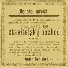 Inzerát z denního tisku, 1900, Zdroj: Ostravský obzor, 27. 1. 1900, s. 5