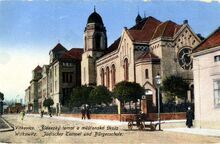 Židovská synagoga ve Vítkovicích. Zdroj: Archiv města Ostravy, Sbírka fotografií.