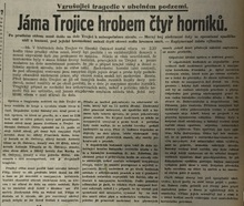 Článek v sociálně-demokratickém deníku Duch času z 4. 9. 1936.