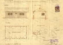 Nákres dílny Antonína Londýna v Zábřehu nad Odrou, 1910, Zdroj: Archiv města Ostravy, Sbírka stavebních spisů