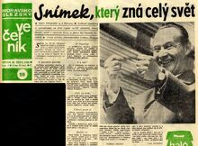 Snímek, který zná celý svět. Zdroj: Moravskoslezský večerník, 1968