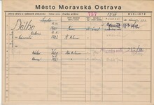 Leopold Batko, domovská karta, líc. Zdroj: Archiv města Ostravy, Archiv města Moravská Ostrava, domovská kartotéka