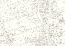 Hřbitov Třebovice, situace 1985. Zdroj: Archiv města Ostravy, Sbírka map a plánů