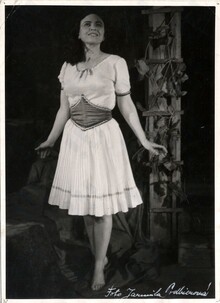 Lída Slaná v představení NDMS Ostrava. Zdroj: Sbírka fotografií, Archiv města Ostravy