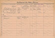 Digitální badatelna Archivu města Ostravy-domovská karta