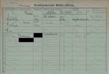 Archiv města Ostravy - domovská kartotéka