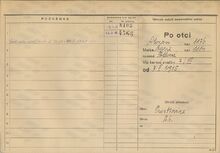 Archiv města Ostravy, Archiv města Moravská Ostrava, domovská karta Aloise Adámka