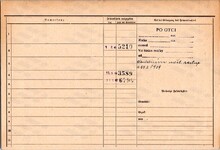 Adolf Klímek st.,&nbsp;domovská karta, rub. Zdroj: Archiv města Ostravy, Archiv města Moravská Ostrava, domovská kartotéka