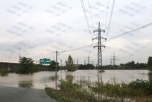 Řeka Odra vylitá ze břehu v Hošťálkovicích (16. září). Foto: Karla Bláhová