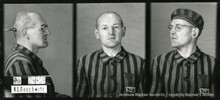 Josef Jureček jako vězeň koncentračního tábora v Osvětimi. Zdroj: ofiary.auschwitz.org