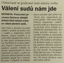 Článek v&nbsp;deníku Svoboda z&nbsp;23.9.1999