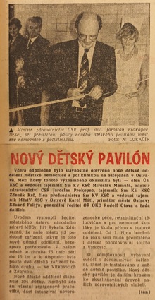Článek v&nbsp;Ostravském večerníku ze 7.9.1976